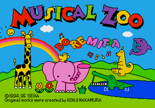 Musical Zoo Title Screen